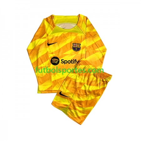 Camiseta FC Barcelona Portero Niño Cuarta Equipación 2023/2024 Manga Larga